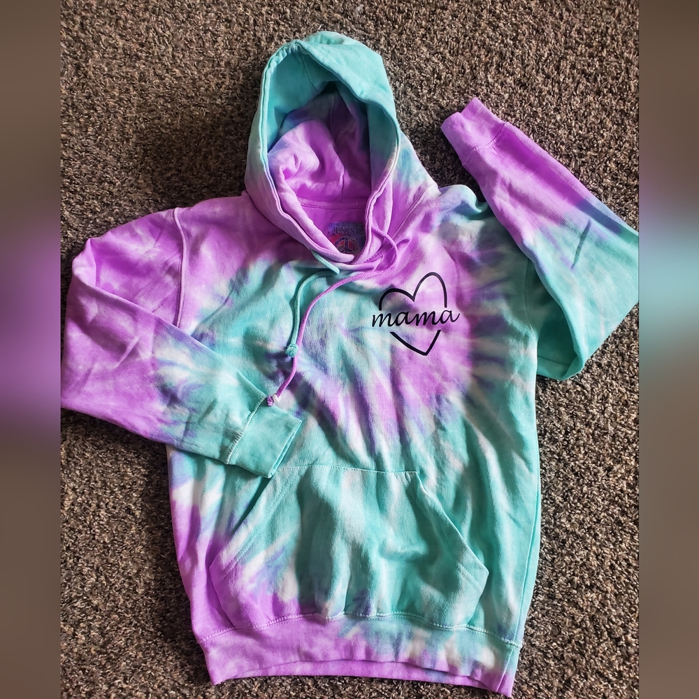 Mama tie dye hoodie